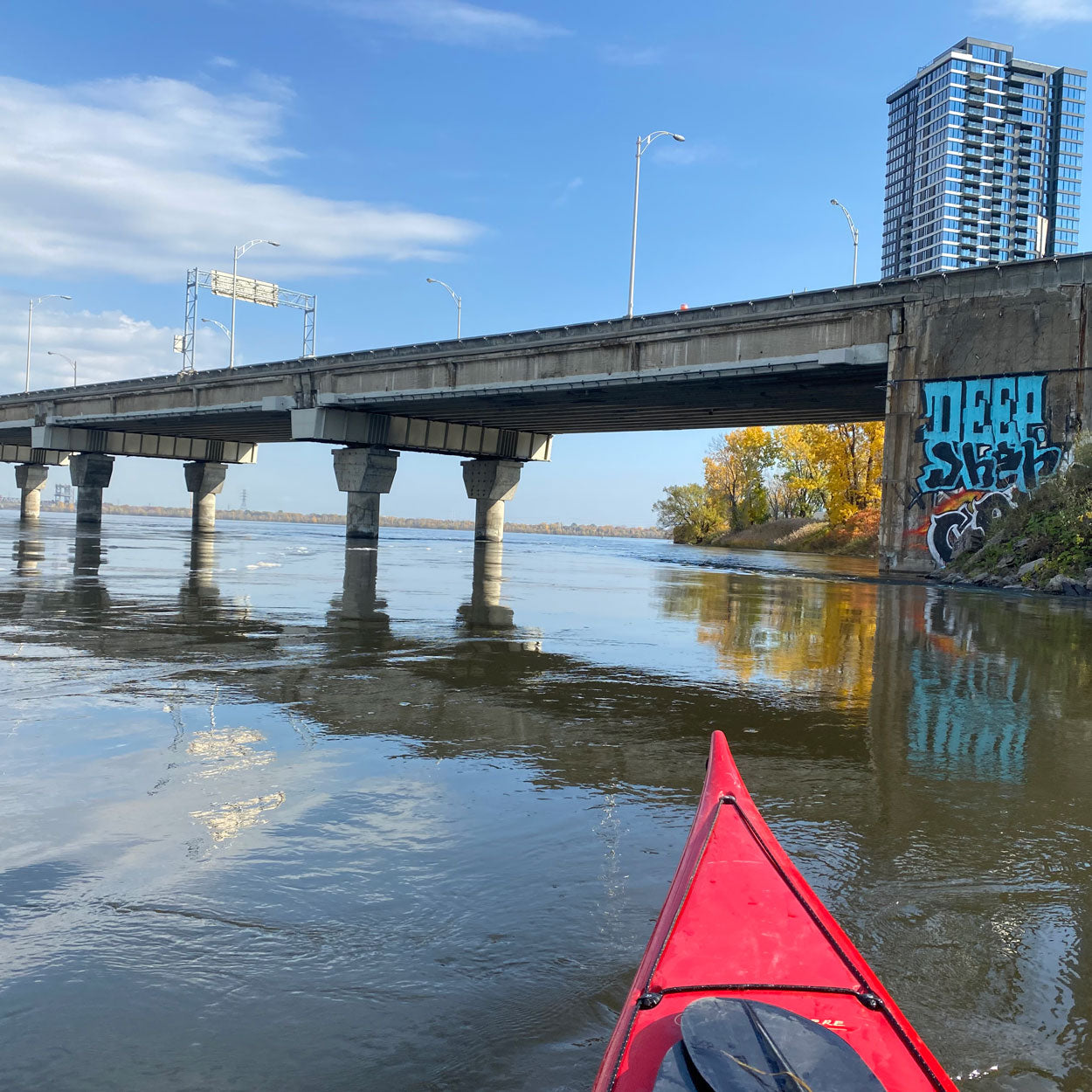 DESCENTE fleuve Saint-Laurent 8 KM PONT SAMUEL-DE CHAMPLAIN (GUIDÉE)